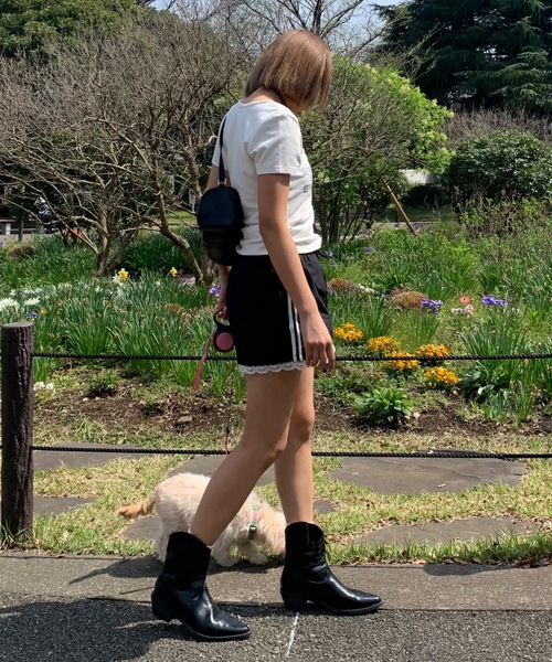 SHAGGIE（シャギー）の「サイドラインナイロンレースショートパンツ（その他パンツ・レディース・カーキ/ブラック・FREE）」の12枚目の写真