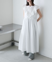 【forksy.】アイレット刺繍レースフリルワンピース