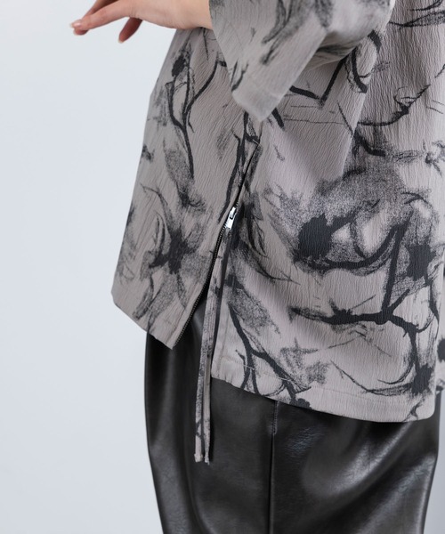 JUNRED(ジュンレッド)の「【 追加生産 】サイドスリットZIPシャツ(シャツ/ブラウス・メンズ・グレー/ブラック・L/M/S)」の15枚目の写真