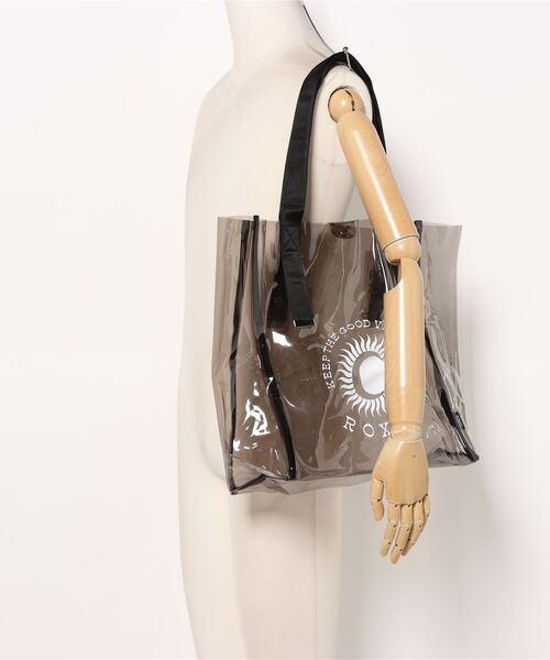 ROXY（ロキシー）の「SOL DE VERANO BOX TO/ロキシービニールクリアバッグ（トートバッグ・レディース・ブラック/ホワイト/ブラウン・FREE）」の12枚目の写真