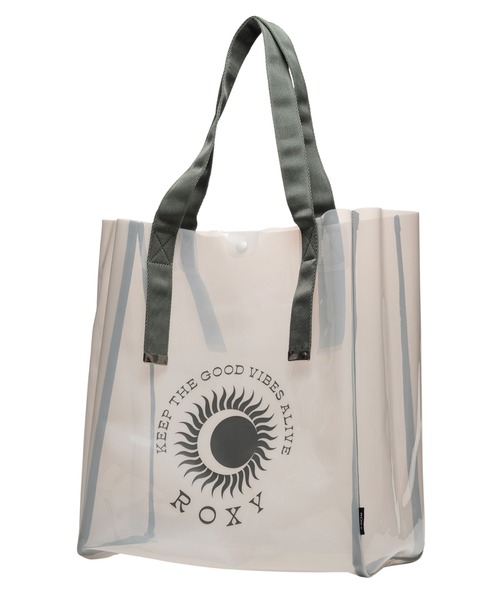 ROXY（ロキシー）の「SOL DE VERANO BOX TO/ロキシービニールクリアバッグ（トートバッグ・レディース・ブラック/ホワイト/ブラウン・FREE）」の2枚目の写真