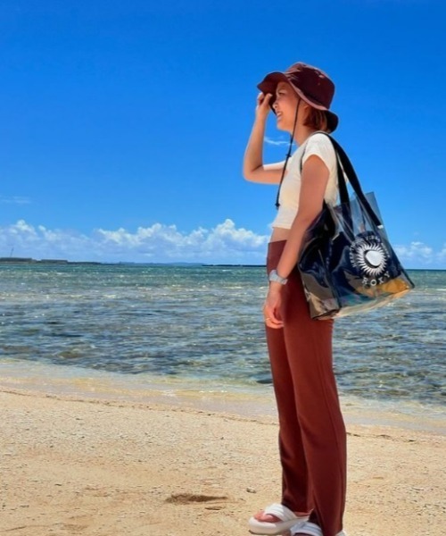 ROXY（ロキシー）の「SOL DE VERANO BOX TO/ロキシービニールクリアバッグ（トートバッグ・レディース・ブラック/ホワイト/ブラウン・FREE）」の3枚目の写真