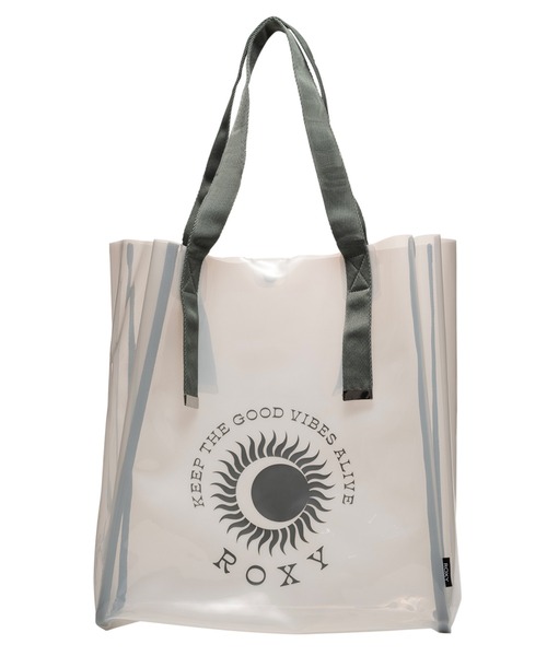 ROXY（ロキシー）の「SOL DE VERANO BOX TO/ロキシービニールクリアバッグ（トートバッグ・レディース・ブラック/ホワイト/ブラウン・FREE）」の4枚目の写真