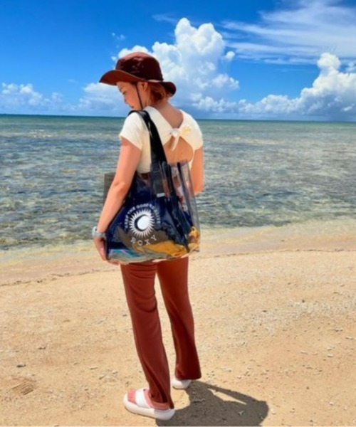 ROXY（ロキシー）の「SOL DE VERANO BOX TO/ロキシービニールクリアバッグ（トートバッグ・レディース・ブラック/ホワイト/ブラウン・FREE）」の13枚目の写真