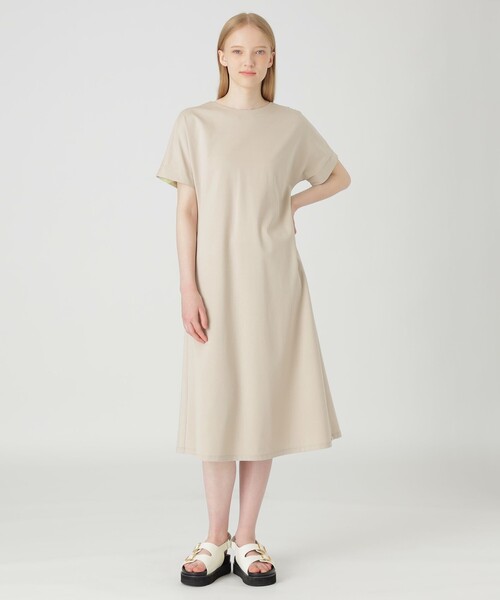 【美品】ブルーレーベルクレストブリッジコンパクトクリアーポンチAラインワンピース BLUE LABEL CRESTBRIDGE（ブルーレーベルクレストブリッジ）の