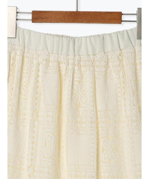 Lugnoncure（ルノンキュール）の「スクエアレースロングスカート（スカート・レディース・ブラック/オフホワイト・F）」の20枚目の写真