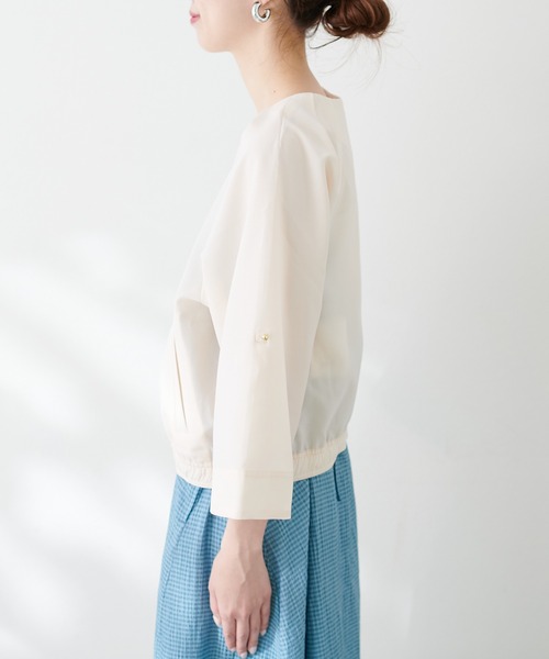 natural couture(ナチュラルクチュール)の「肩タック涼しげブルゾン(ブルゾン・レディース・アイボリー/サックスブルー/グレイッシュベージュ・FREE)」の17枚目の写真