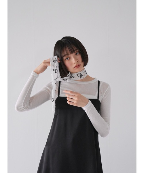 [THE TIS] DAISY レースリボンスカーフ / 韓国ブランド ZOZO限定】レース リボン スカーフ ストール（ストール/ショール