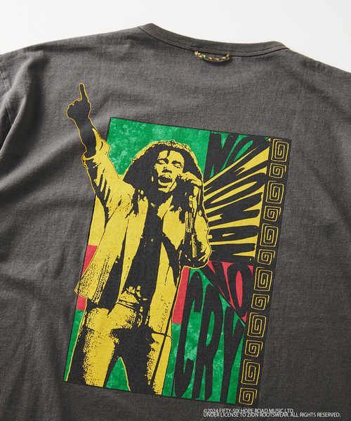 JOURNAL STANDARD relume(ジャーナルスタンダード レリューム)の「BOB MARLEY / ボブ・マーリー 別注 フェードプリントTシャツ(Tシャツ/カットソー・メンズ・ベージュ/ホワイト/ブラック・MEDIUM/LARGE)」の3枚目の写真