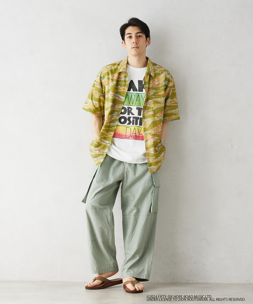 JOURNAL STANDARD relume(ジャーナルスタンダード レリューム)の「BOB MARLEY / ボブ・マーリー 別注 フェードプリントTシャツ(Tシャツ/カットソー・メンズ・ベージュ/ホワイト/ブラック・MEDIUM/LARGE)」の4枚目の写真