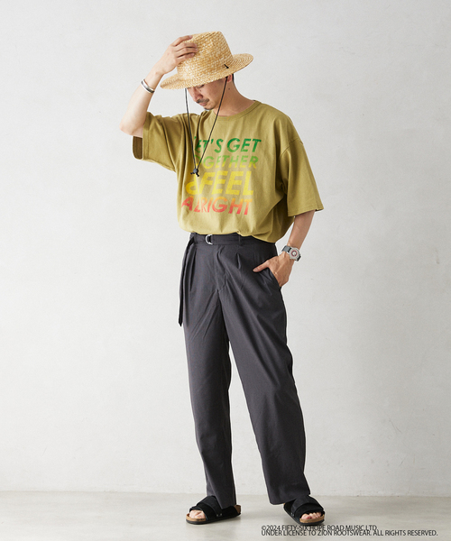 JOURNAL STANDARD relume(ジャーナルスタンダード レリューム)の「BOB MARLEY / ボブ・マーリー 別注 フェードプリントTシャツ(Tシャツ/カットソー・メンズ・ベージュ/ホワイト/ブラック・MEDIUM/LARGE)」の5枚目の写真