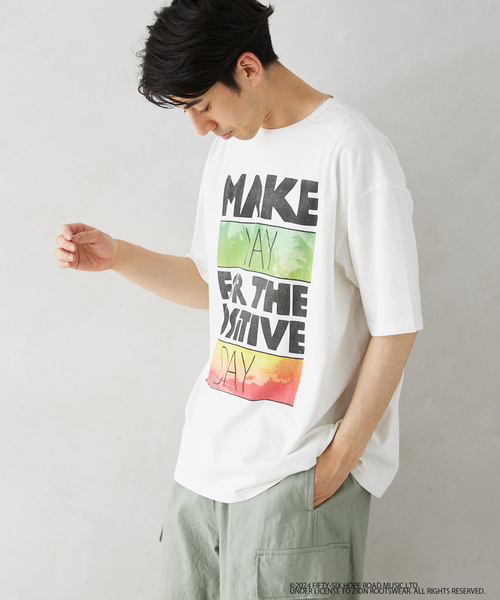 JOURNAL STANDARD relume(ジャーナルスタンダード レリューム)の「BOB MARLEY / ボブ・マーリー 別注 フェードプリントTシャツ(Tシャツ/カットソー・メンズ・ベージュ/ホワイト/ブラック・MEDIUM/LARGE)」の9枚目の写真