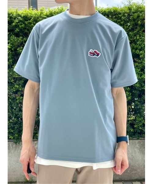 CONVERSE（コンバース）の「【接触冷感】【CONVERSE】バリュープリントＴシャツ / 吸水速乾 / UVカット（Tシャツ/カットソー・メンズ・ライム/ピンク/ブルー/ホワイト×グレー/ブラック×ホワイト/ホワイト×ネイビー/ブラック/グレー/ベージュ/ホワイト・S/M/L/XL）」の8枚目の写真