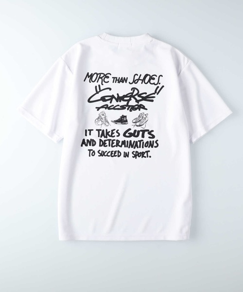 CONVERSE（コンバース）の「【接触冷感】【CONVERSE】バリュープリントＴシャツ / 吸水速乾 / UVカット（Tシャツ/カットソー・メンズ・ライム/ピンク/ブルー/ホワイト×グレー/ブラック×ホワイト/ホワイト×ネイビー/ブラック/グレー/ベージュ/ホワイト・S/M/L/XL）」の11枚目の写真