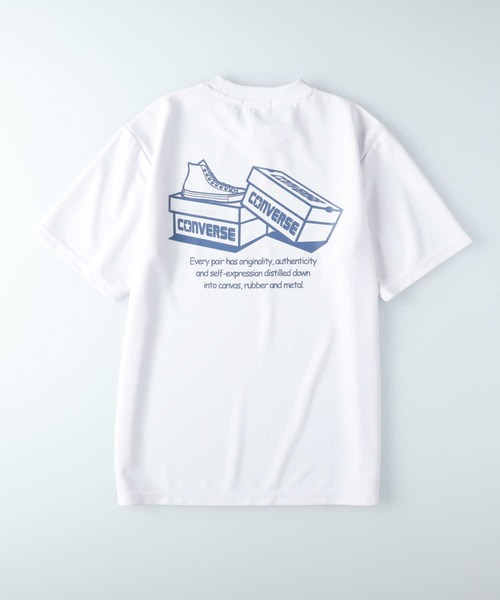 CONVERSE（コンバース）の「【接触冷感】【CONVERSE】バリュープリントＴシャツ / 吸水速乾 / UVカット（Tシャツ/カットソー・メンズ・ライム/ピンク/ブルー/ホワイト×グレー/ブラック×ホワイト/ホワイト×ネイビー/ブラック/グレー/ベージュ/ホワイト・S/M/L/XL）」の14枚目の写真
