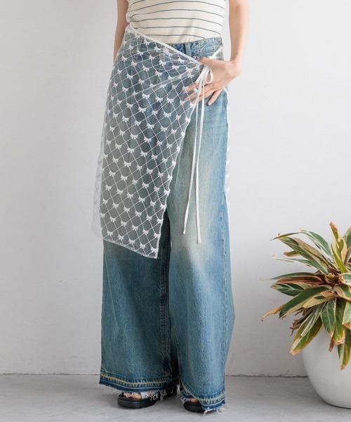 LOWRYS FARM(ローリーズファーム)の「レイヤードリボンラップベルト 132612(ベルト・レディース・ホワイト/ブラック・FREE)」の2枚目の写真