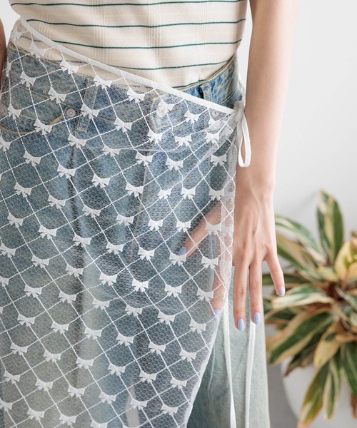 LOWRYS FARM(ローリーズファーム)の「レイヤードリボンラップベルト 132612(ベルト・レディース・ホワイト/ブラック・FREE)」の9枚目の写真