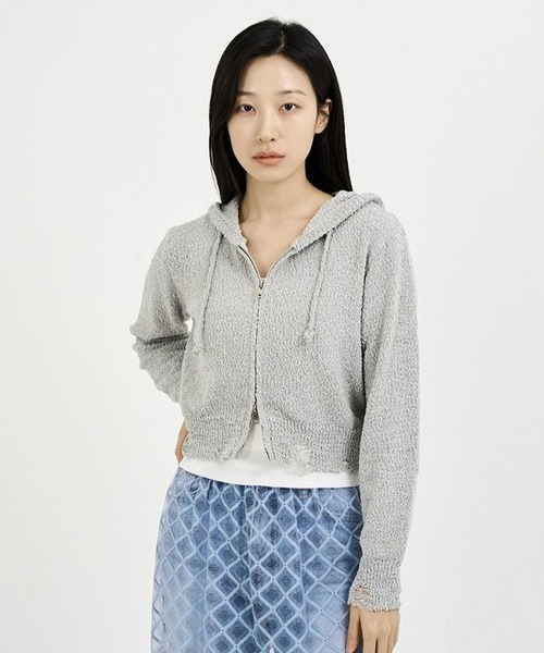 3.3 Field Trip (3.3フィールドトリップ)の「3.3 Field Trip/ダメージサマーフーディー(パーカー・レディース・アイボリー/グレー・FREE)」の15枚目の写真