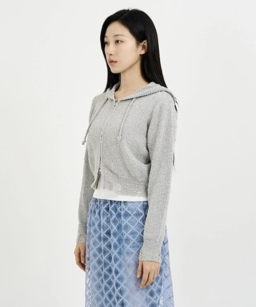 3.3 Field Trip (3.3フィールドトリップ)の「3.3 Field Trip/ダメージサマーフーディー(パーカー・レディース・アイボリー/グレー・FREE)」の11枚目の写真