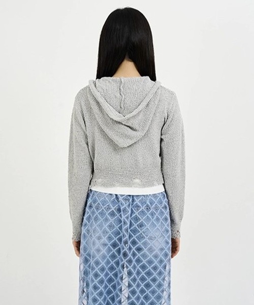 3.3 Field Trip (3.3フィールドトリップ)の「3.3 Field Trip/ダメージサマーフーディー(パーカー・レディース・アイボリー/グレー・FREE)」の10枚目の写真