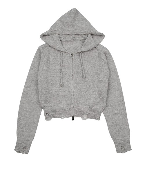 3.3 Field Trip (3.3フィールドトリップ)の「3.3 Field Trip/ダメージサマーフーディー(パーカー・レディース・アイボリー/グレー・FREE)」の7枚目の写真