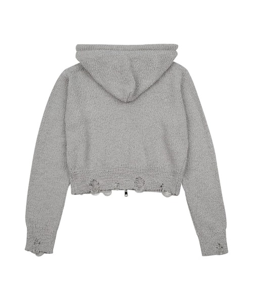 3.3 Field Trip (3.3フィールドトリップ)の「3.3 Field Trip/ダメージサマーフーディー(パーカー・レディース・アイボリー/グレー・FREE)」の6枚目の写真