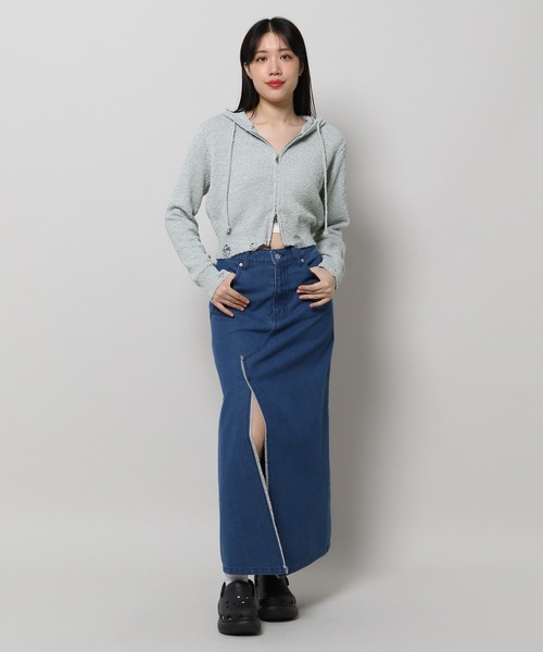 3.3 Field Trip (3.3フィールドトリップ)の「3.3 Field Trip/ダメージサマーフーディー(パーカー・レディース・アイボリー/グレー・FREE)」の18枚目の写真