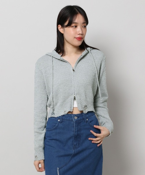 3.3 Field Trip (3.3フィールドトリップ)の「3.3 Field Trip/ダメージサマーフーディー(パーカー・レディース・アイボリー/グレー・FREE)」の21枚目の写真