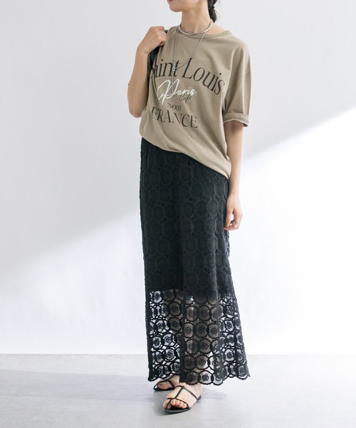 RIVE DROITE（リヴドロワ）の「レースマキシタイトスカート（スカート・レディース・オフホワイト/ブラック・36/38）」の13枚目の写真