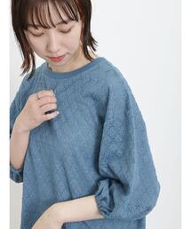Samansa Mos2 | コクーンスリーブレースTシャツ(Tシャツ/カットソー)