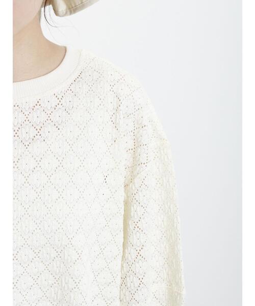 Samansa Mos2（サマンサ モスモス）の「コクーンスリーブレースTシャツ（Tシャツ/カットソー・レディース・ブルー/ブラック/キナリ/オフホワイト・F）」の20枚目の写真