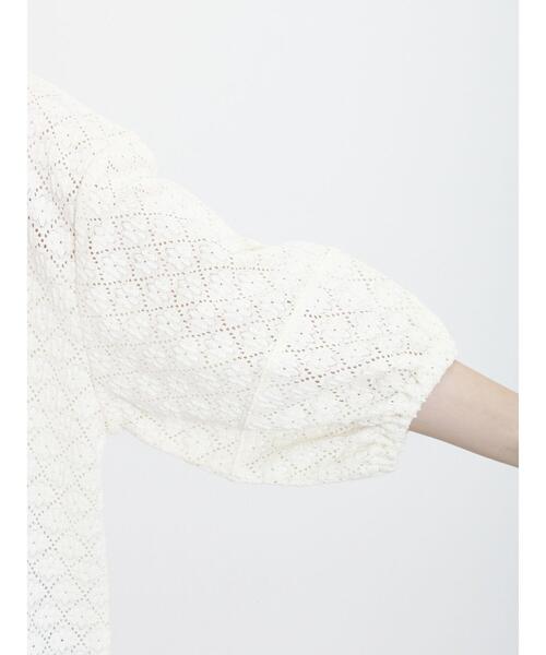 Samansa Mos2（サマンサ モスモス）の「コクーンスリーブレースTシャツ（Tシャツ/カットソー・レディース・ブルー/ブラック/キナリ/オフホワイト・F）」の13枚目の写真