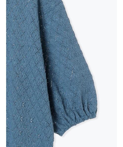 Samansa Mos2（サマンサ モスモス）の「コクーンスリーブレースTシャツ（Tシャツ/カットソー・レディース・ブルー/ブラック/キナリ/オフホワイト・F）」の11枚目の写真