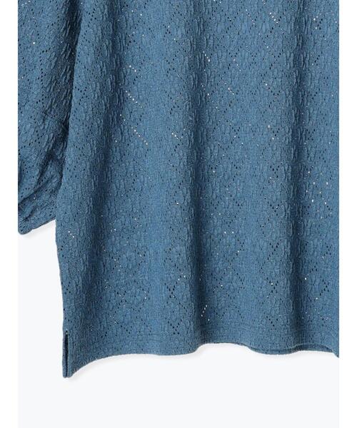 Samansa Mos2（サマンサ モスモス）の「コクーンスリーブレースTシャツ（Tシャツ/カットソー・レディース・ブルー/ブラック/キナリ/オフホワイト・F）」の12枚目の写真