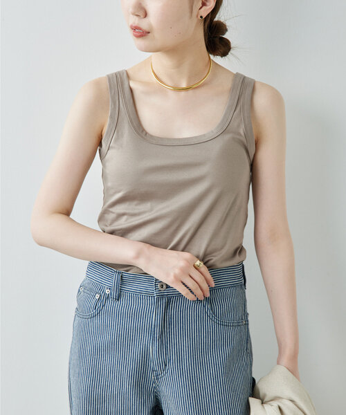 【セール】【La nature linge】オーガニックコットンタンクトップ（キャミソール）｜GALLARDAGALANTE（ガリャルダガランテ）