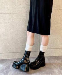 jeffery campbellブラック サイドゴアブーツ　37サイズ サイドゴア厚底ブーツ Jeffrey Campbell│Jeffrey Campbell