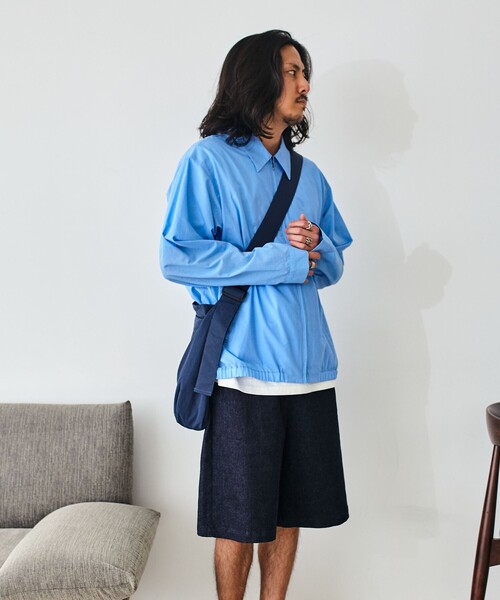 SHIPS（シップス）の「【WEB限定】SHIPS: COPYRIGHT ロゴ 60/40クロス ミニ ショルダー バッグ（ショルダーバッグ・メンズ・ブラック/ネイビー・ONE SIZE）」の11枚目の写真