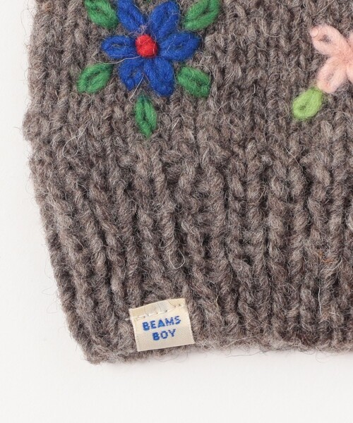BEAMS BOY（ビームスボーイ）の「手編み フラワー刺繍 グローブ（手袋・レディース・ブラック/チャコールグレー/オフホワイト・ONE SIZE）」の14枚目の写真