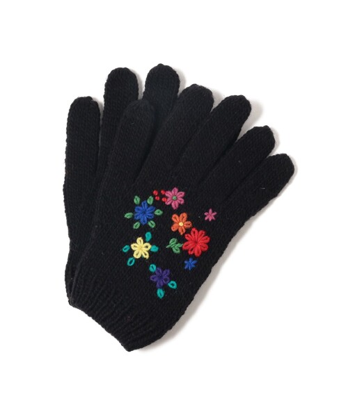 BEAMS BOY（ビームスボーイ）の「手編み フラワー刺繍 グローブ（手袋・レディース・ブラック/チャコールグレー/オフホワイト・ONE SIZE）」の16枚目の写真