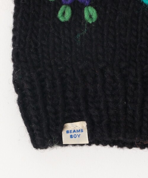 BEAMS BOY（ビームスボーイ）の「手編み フラワー刺繍 グローブ（手袋・レディース・ブラック/チャコールグレー/オフホワイト・ONE SIZE）」の20枚目の写真