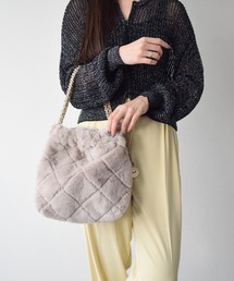 marco masi | 【MARCO MASI】チェーンハンドルフェイクファーバッグ(Q46362)(ハンドバッグ)