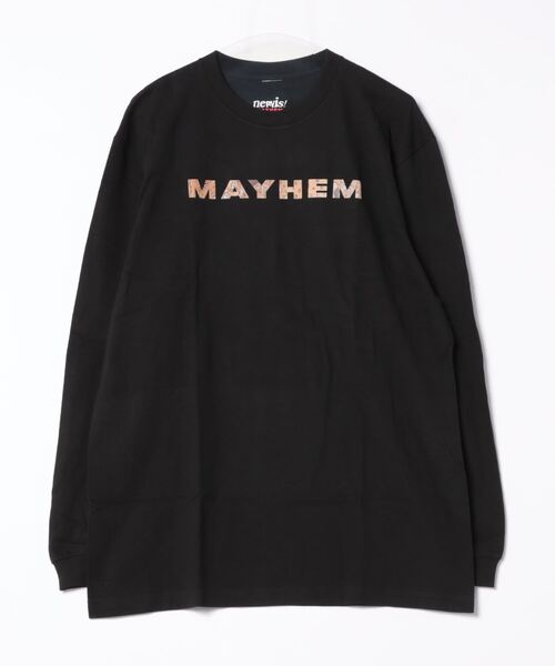 NO WAY(ノーウェイ)の「/MAYHEM/graphic L/S T(Tシャツ/カットソー・レディース・ブラック/ホワイト・LARGE/MEDIUM)」の1枚目の写真
