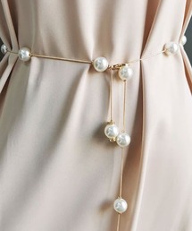 VIBGYOR Women | 【resonance】フェイクパール×ラインストーン チェーンベルト【マルチウェイ/オケージョン】(ベルト)