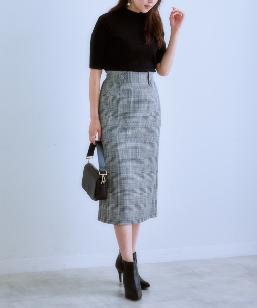 7days Life Styling（セブンデイズライフスタイリング）の「チェック柄ミディ丈スカート（スカート・レディース・ボルドー/ブラック・LL/L/M/S）」の15枚目の写真