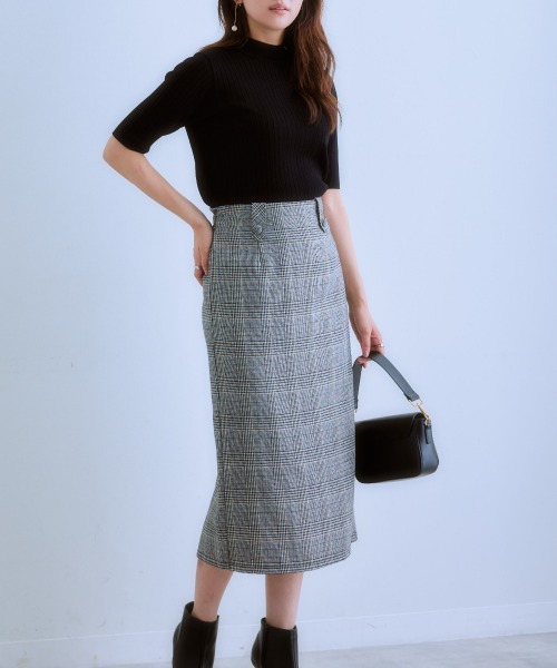 7days Life Styling（セブンデイズライフスタイリング）の「チェック柄ミディ丈スカート（スカート・レディース・ボルドー/ブラック・LL/L/M/S）」の16枚目の写真