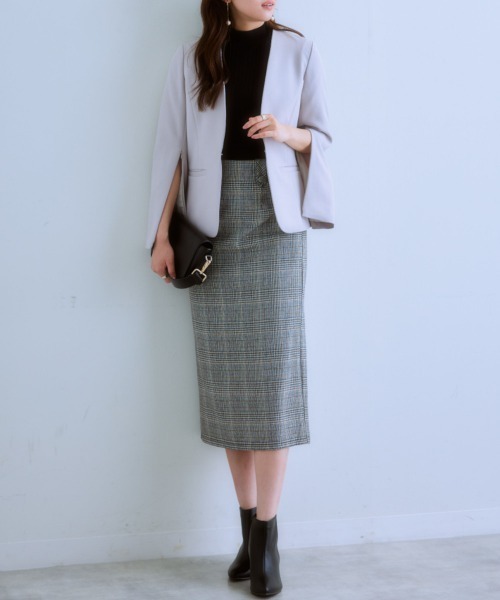 7days Life Styling（セブンデイズライフスタイリング）の「チェック柄ミディ丈スカート（スカート・レディース・ボルドー/ブラック・LL/L/M/S）」の17枚目の写真