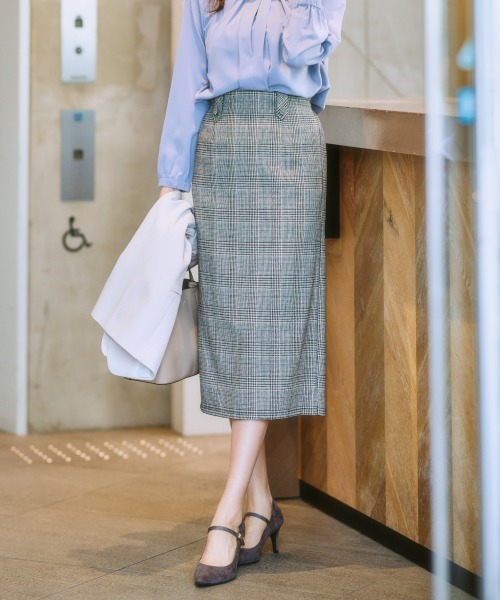 7days Life Styling（セブンデイズライフスタイリング）の「チェック柄ミディ丈スカート（スカート・レディース・ボルドー/ブラック・LL/L/M/S）」の10枚目の写真