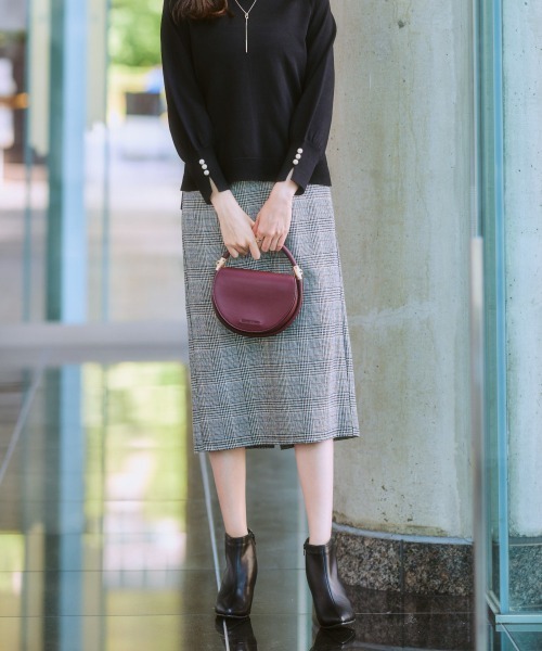 7days Life Styling（セブンデイズライフスタイリング）の「チェック柄ミディ丈スカート（スカート・レディース・ボルドー/ブラック・LL/L/M/S）」の8枚目の写真
