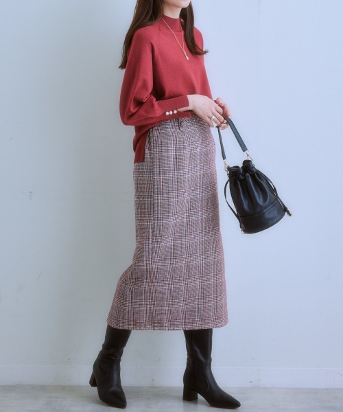 7days Life Styling（セブンデイズライフスタイリング）の「チェック柄ミディ丈スカート（スカート・レディース・ボルドー/ブラック・LL/L/M/S）」の20枚目の写真