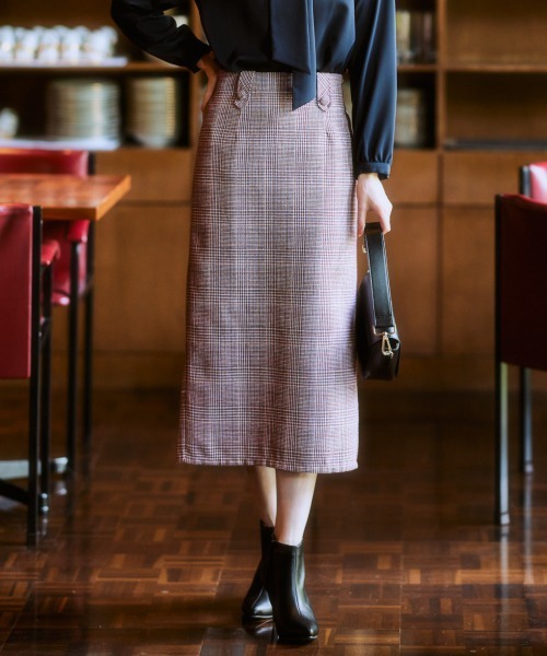 7days Life Styling（セブンデイズライフスタイリング）の「チェック柄ミディ丈スカート（スカート・レディース・ボルドー/ブラック・LL/L/M/S）」の18枚目の写真